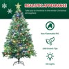 6.5ft Pre-Lit Christmas Tree, Flocked Christmas Tree with 1000 Branch Tips, 350 LED Lights - 4 of 4