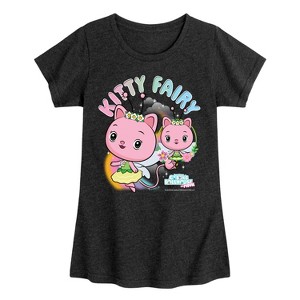 Girls' - Gabby's Dollhouse - Kitty Fairy Tee Fitted Short Sleeve Graphic T-Shirt - 1 of 4