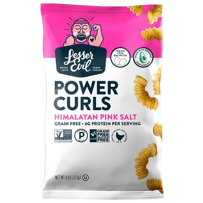 LesserEvil Power Curls, Himalayan Pink Salt - 4oz