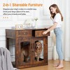 Dog Crate Furniture with Drawers - Wooden Dog Kennel Furniture for Large Breed, End Table Wood Dog House for Indoor Use, for Small Medium Large Dog - 2 of 4