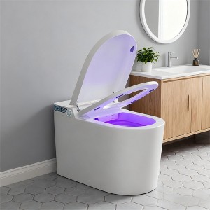 Dyonery smart toilet, with built-in bidet, water tank, foam shield, children's mode, and ultraviolet sterilization - 1 of 4