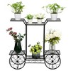 6 Detachable Plant Stand Car Shape Corner Plant Shelf for Decorating Garden Patio Deck Farmhouse - 2 of 4