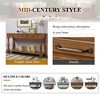 PAGED Wood Entryway Table Mid-Century Console Table Sofa Side Table with 3 Drawers and 1 Bottom Shelf for Living Room, Entrance - 4 of 4