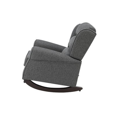 Fabien 40" Gray Fabric Rocking Chair with Metal Frame