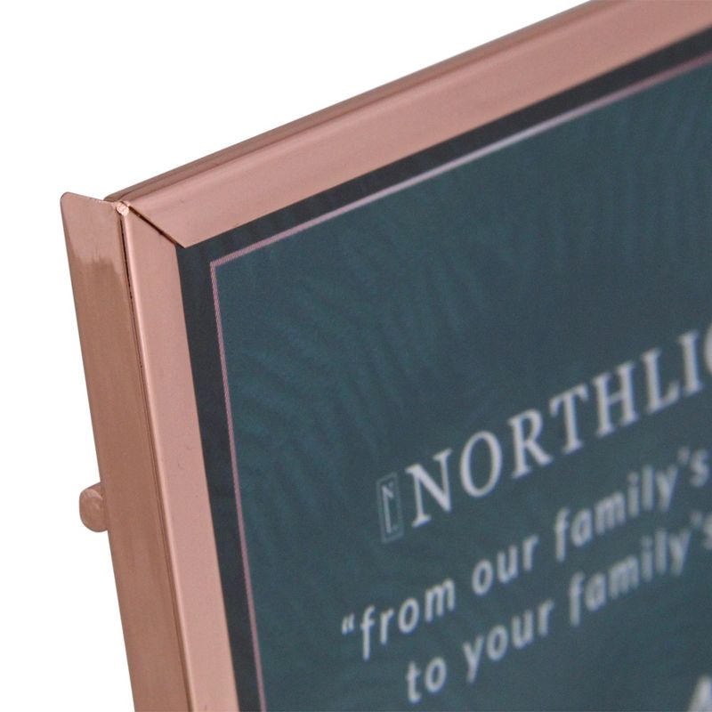 Northlight 4.25" Classical Square 4" x 4" Photo Picture Frame with Easel Back - Rose Gold, 4 of 5