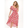 WEST K Women's Georgia Faux Wrap Dress with High-Low Hem and Tie Waist - 4 of 4