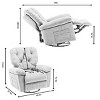 Modern Tufted Reclining Sofa Chair with Swivel Base and Side Pocket for Living Room Corner -3irtyhousy - 4 of 4