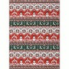 Jojoka Area Rug Festive Christmas Area Rug with Snowman & House, Non-Slip Stain Resistant Floor Mat for Dining Room Home Office Holiday Decoration - 3 of 4