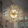 LLHZSY Contemporary 16/20-Light Glam Firework Crystal Chandelier Dandelion Pendant Light Fixture-Gold-31 1/2" or 39 2/5 in.W - 2 of 4