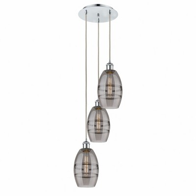 Vaz - 3 Light Cord Hung Multi Pendant In Industrial Style-25.13 Inches Tall and 12.38 Inches Wide