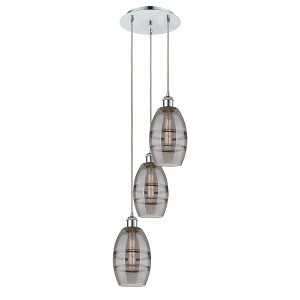 Vaz - 3 Light Cord Hung Multi Pendant In Industrial Style-25.13 Inches Tall and 12.38 Inches Wide - 1 of 1