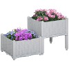 Vince Raised Garden Bed with Legs, Self-Watering Planter Box for Flowers, Herbs and Vegetables, Outdoor Furniture - The Pop Home - 2 of 4