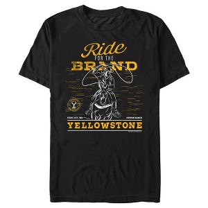 Men's Yellowstone Dutton Ranch Cowboy Ride For The Brand T-Shirt - 1 of 4