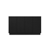 FUFU&GAGA Black Buffet Sideboard Storage Cabinet with Wave - Patterned Doors - Stylish Storage for Dining & Living Spaces - 4 of 4