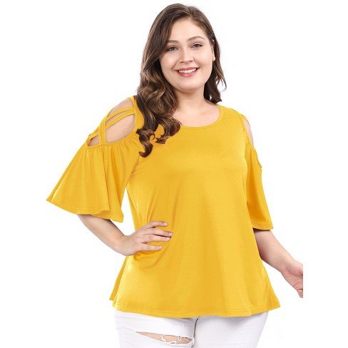 Plus Size Summer Tops for Women 2X 3X Sexy Women's Chiffon Ruffle