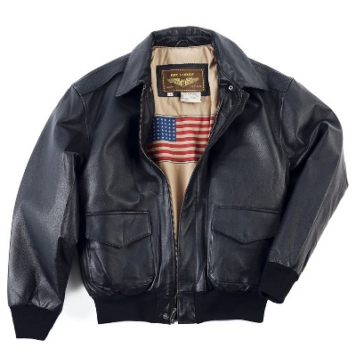 Landing Leathers Air Force Men A-2 Leather Flight Bomber Jacket Black XX-Large — фото 2