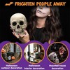 Joyfy Halloween Skeleton Decorations 7.5" Plastic Skull Human Head Bone Indoor Outdoor Decor Spooky Scene Party Favors Haunted House Graveyard Props - 3 of 4