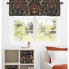 Sweet Jojo Designs Girl Window Valance Treatment 54in. Boho Floral Wildflower Black Orange and Blue - 2 of 4