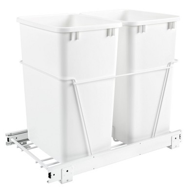 Rev-a-shelf Rv-pb Series Pull-out Kitchen Waste Containers With White ...