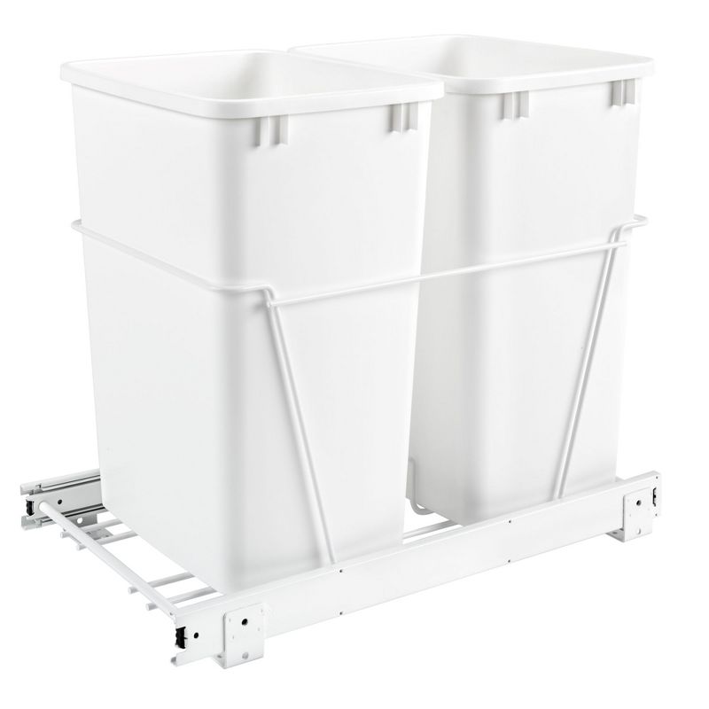 Rev-A-Shelf RV-PB Series Pull-Out Kitchen Waste Containers with White Steel, 1 of 4