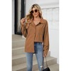 Clearlove Women's Corduroy Shirt Jacket Long Sleeve Pocket Button Down Collared Fall Outerwear - 4 of 4
