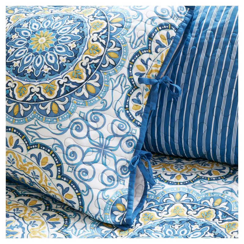 Blue Menara Daybed Cover Set 75&#34;x39&#34; 6pc, 6 of 8