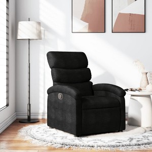 vidaXL Recliner Chair Black Fabric - 1 of 4