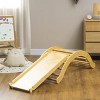 INFURNIC Baby Activity Gyms 4-in-1 Pikler Climbing Set with Arch Ramp and Cushion for Toddlers, Brown, 66.1"*19.5"*15.6" - 3 of 4
