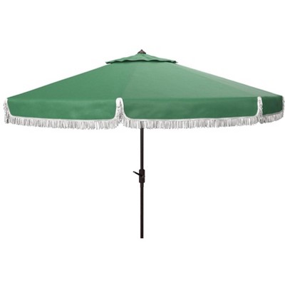 Milan Fringe 9Ft Crank Push Button Tilt Umbrella - PAT8008 - Safavieh