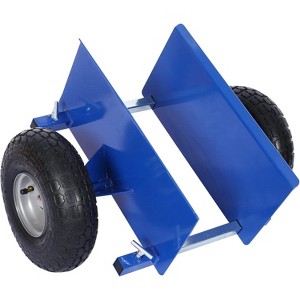 Heavy Duty Panel Dolly - with 10" Pneumatic Wheels, 600LBS Load Capacity, Auto Clamp Design, for Heavy Appliance & Material Handling - 1 of 4