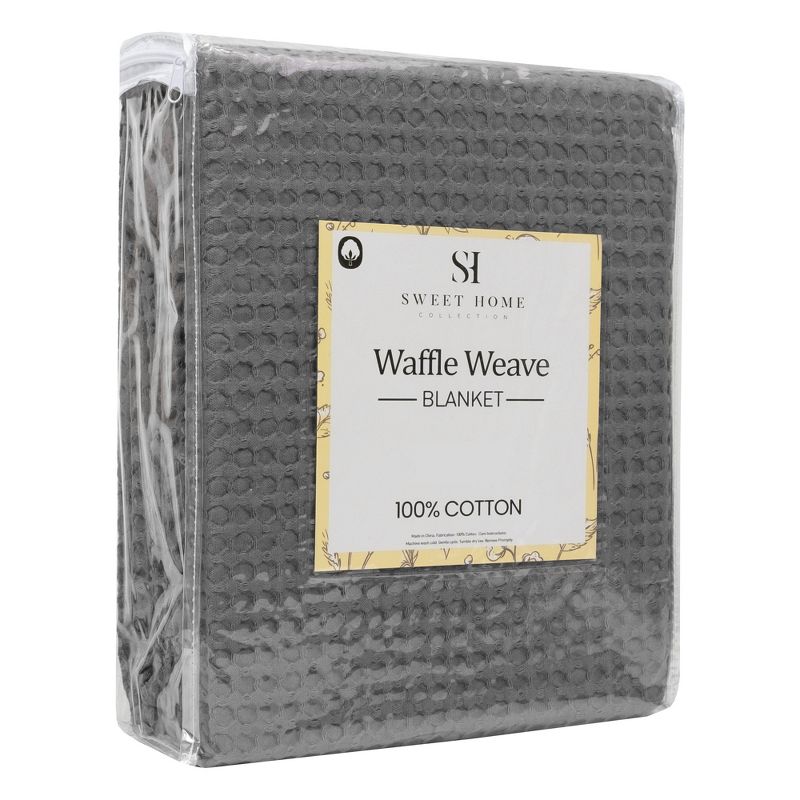 100% Cotton Blanket, Luxurious Breathable Waffle Weave Design by Sweet Home Collection™, 3 of 5