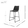 New Pacific Direct Vesta KD PU Counter Stool, (Set of 2) - 4 of 4