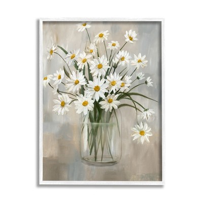Stupell Industries Daisy Bloom Bouquet Potted Flowers Abstract Pattern