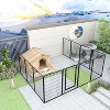 12 Panels Heavy Duty Metal Dog Playpen with Door, 39.37" Tall Pet Fence Exercise Pen for Outdoor & Indoor Use - Nertpow - 3 of 4