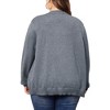 Agnes Orinda Women's Plus Size Classic Long Sleeve Knit Casual Front Button Down Cardigan - 4 of 4