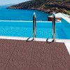 Syemin Carpet Tiles 44pcs Stone Texture Patio Deck Tiles, DIY Module Tiles Floor Tile for Porch Poolside Balcony Backyard, Brown, 12"*12"*0.8" - 2 of 4