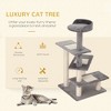 Kumasinova  5-Tier Spiral Modern Cat Tree,40" Cat Tower with Scratching Post,Cat Tree Tower with Perches & Play Center,Multi-Level Cat Furniture,Gray - 4 of 4