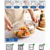Itopfox Oval Glass Casserole Dish with Lid, Microwave & Oven Safe Bakeware, Covered Glass Dish for Baking & Cooking, 3.5L Capacity - 2 of 4