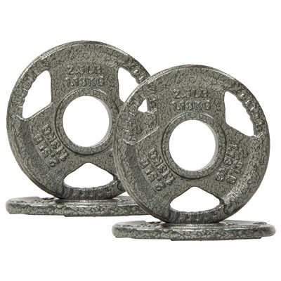 Kumasinova 2" Olympic Cast Iron Weight Plates,Gray Baked Enamel Finish Barbell Plates,Many Options