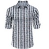 Clearlove Men's Floral Print Button Down Shirt Long Sleeve Party Travel Casual Dress Shirt Breathable Comfort Top - 2 of 4
