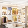 Aheaplus Corner Closet System with Shelf, Freestanding Closet Organizer with 2 Hanging Rods - 3 of 4