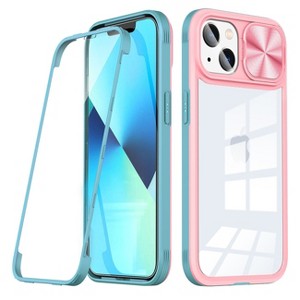 Full Protection With Mobile Phone Protective Film Slide Camera Lens Phone Case For iPhone 14 Plus - 1 of 4