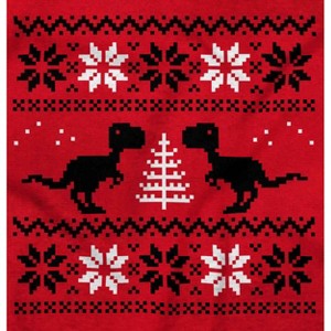Ugly Christmas T-Rex Dinosaur Party Sweatshirt for Men or Women Brisco Brands - 1 of 4