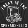 Womens Freak In The Spreadsheets T Shirt Funny Nerdy Office Job Computer Joke Tee For Ladies - Crazy Dog Women's T Shirt - 2 of 4
