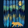 Men's Design By Humans Fox Forest Night By Maryedenoa T-Shirt - 2 of 4