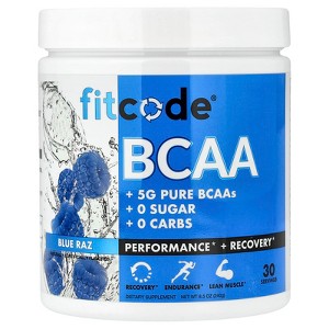 fitcode BCAA, Blue Raz, 8.5 oz (240 g) - 1 of 4