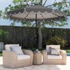 Costway 10 FT Solar Patio Umbrella with 24 LED Lights 8 Ribs & Tilt Adjustment Coffee/Turquoise/Red/Gray/Beige - 4 of 4