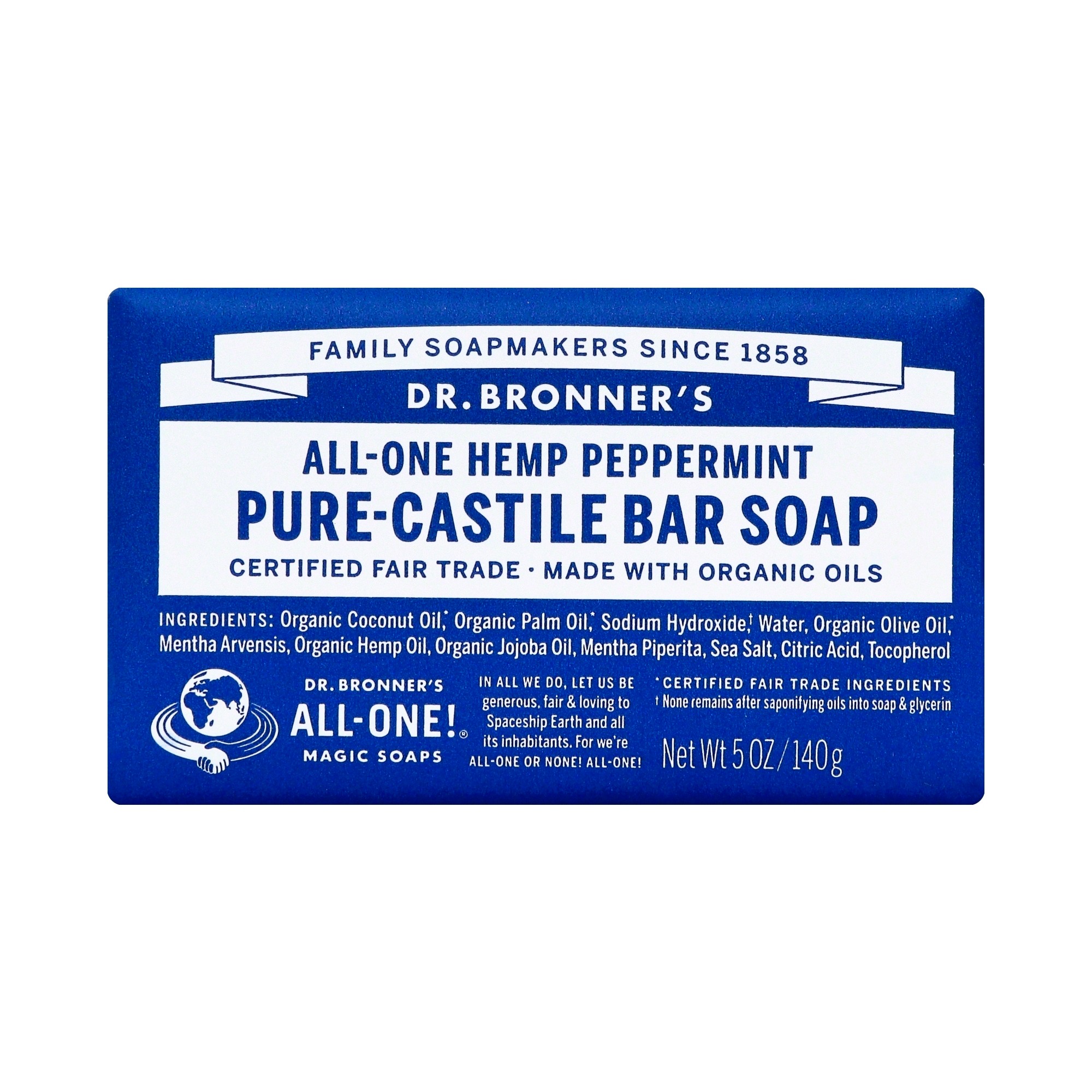 Dr. Bronner's Bar Soap - Peppermint (5 oz..)
