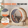 VEVOR Cat Exercise Wheel, Large Cat Treadmill Wheel for Indoor Cats, 29.5 inch Cat Running Wheel with Detachable Carpet and Cat Teaser, Beige - 3 of 4