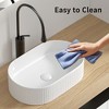 ChicFurnit Bathroom Sinks Oval Countertop Bathroom Sink Porcelain Ceramic Thin Edge Basin Vessel Sink for Bathrooms, White, 19.29"*12.2"*5.12" - 4 of 4